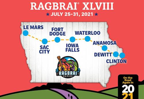 4th of July and the RAGBRAI in Iowa, United States of America
